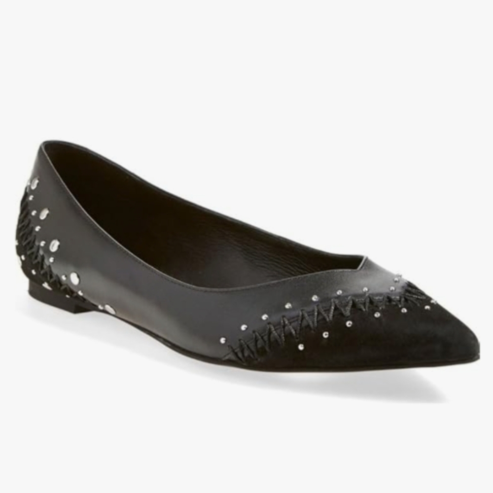 Rebecca Minkoff Fiama Flats Black Sz 8